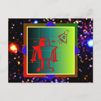 Cartão Postal Visitante Robot