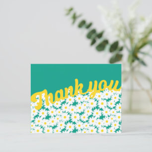 Cartão Postal Visitas Espaciais Negativas Obrigado em Verde