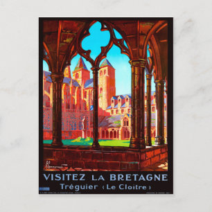 Cartão Postal Visite a Bretanha, a França, a catedral francesa,