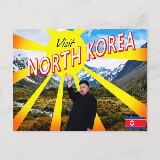 Cartão Postal Visite a Coreia do Norte (Frente)