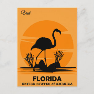 Cartão Postal Visite a Flórida, pôster de viagem,