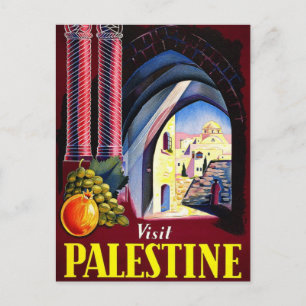 Cartão Postal Visite a Santa Viagens vintage da Palestina