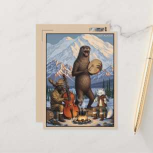 Cartão Postal Visite Arte WPA do Alasca