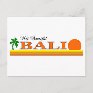 Cartão Postal Visite Beauful Bali, Indonésia