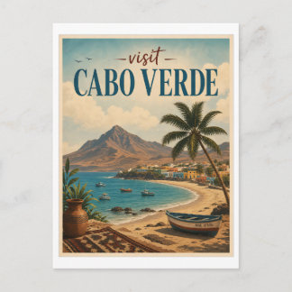 Cartão Postal Visite Cabo Verde Viagens Vintage