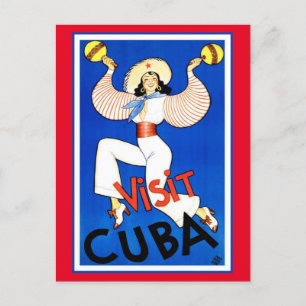 Cartão Postal Visite Cuba Vintage