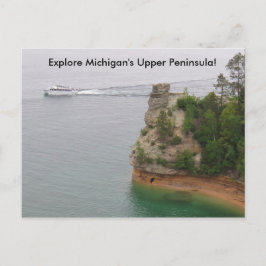 Cartão Postal Visite Miners Castle na Península Superior de Mich