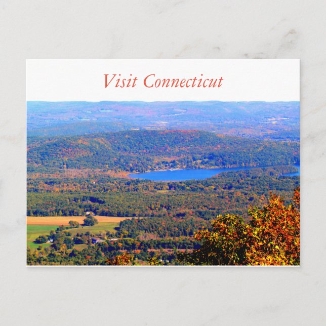 Cartão Postal Visite o Cartão-postal do Connecticut (Frente)