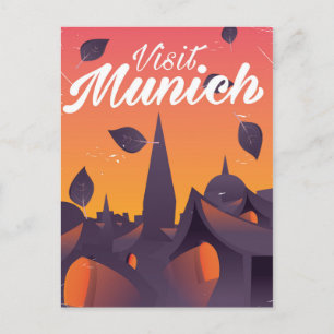 Cartão Postal Visite o pôster de viagem de Munique Alemanha