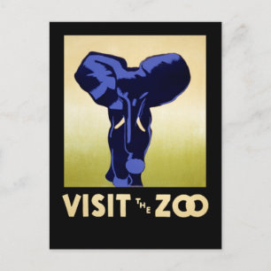 Cartão Postal Visite O Zoológico