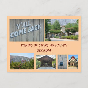 Cartão Postal Visões da Montanha Pedra, Geórgia