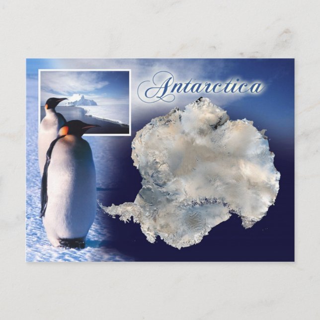 Cartão Postal Vista aérea da Antártica (Frente)