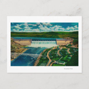 Cartão Postal Vista Aérea da Barragem Grand Coulee