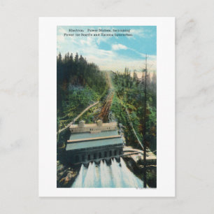 Cartão Postal Vista aérea da central elétrica de eletrões