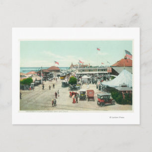 Cartão Postal Vista aérea da cidade de tenda e Plaza de divers