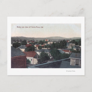 Cartão Postal Vista aérea da cidade Santa Rosa, CA