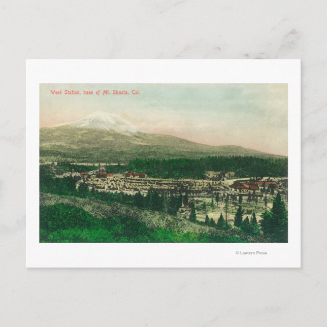 Cartão Postal Vista aérea da estação de infestantes do Monte Sha (Frente)