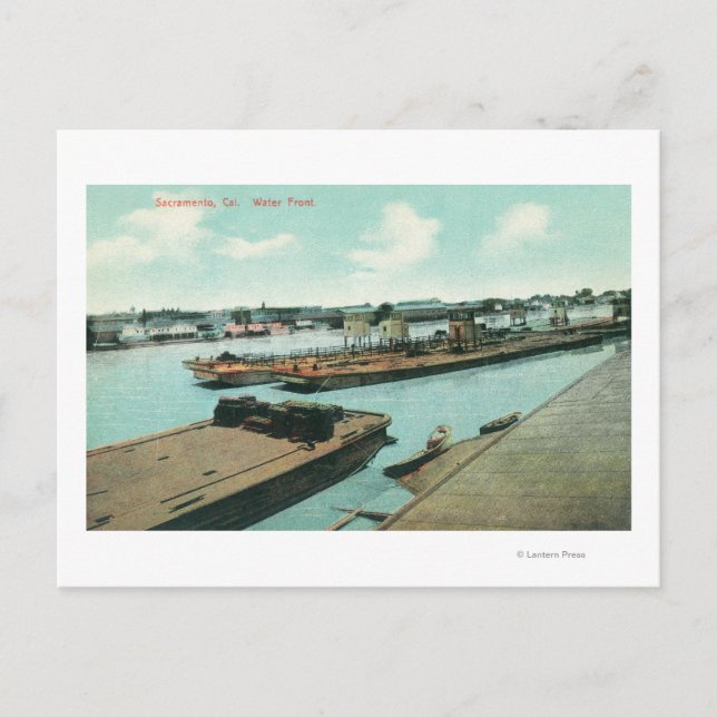 Cartão Postal Vista aérea da frente d'água (Frente)