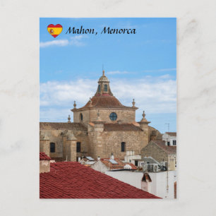 Cartão Postal Vista aérea da Igreja de Carmen - Mahon, Menorca
