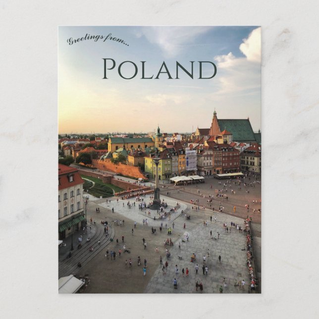 Cartão Postal Vista aérea da Polônia de Varsóvia (Frente)