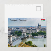 Vista aérea da Ponte das Correntes em Budapeste, H