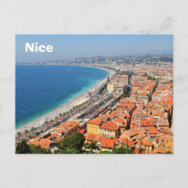 Cartão Postal Vista aérea da Riviera Francesa em Nice, França