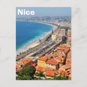 Cartão Postal Vista aérea da Riviera Francesa em Nice, França