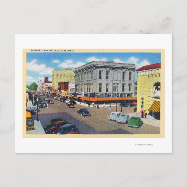 Cartão Postal Vista aérea da rua D (Frente)