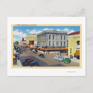 Cartão Postal Vista aérea da rua D
