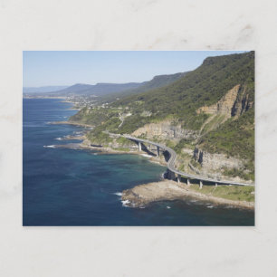Cartão Postal Vista aérea da Sea Cliff Bridge perto de Wollongon