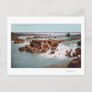 Cartão Postal Vista aérea das cataratas e da ponte