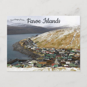 Cartão Postal Vista aérea das Ilhas Faroé