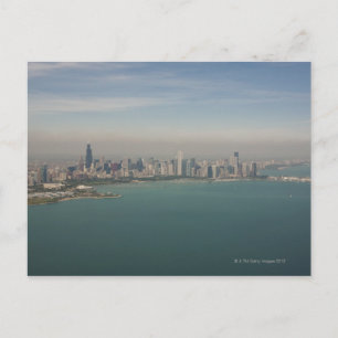 Cartão Postal Vista aérea de Chicago do lago Michigan