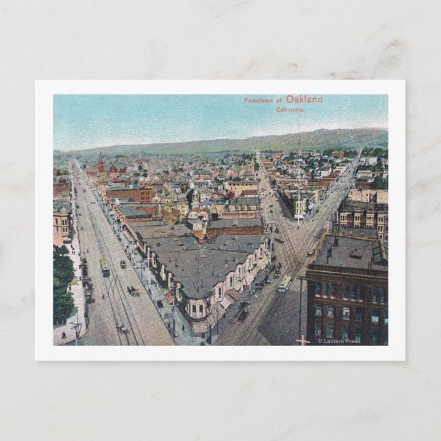 Cartão Postal Vista aérea de CityOakland, CA (Frente)