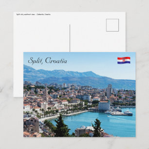 Cartão Postal Vista aérea de frente marítima de cidades separa