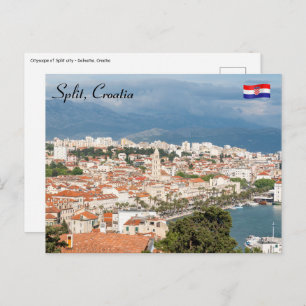 Cartão Postal Vista aérea de frente marítima de cidades separada