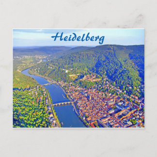 Cartão postal - Vista aérea de Heidelberg