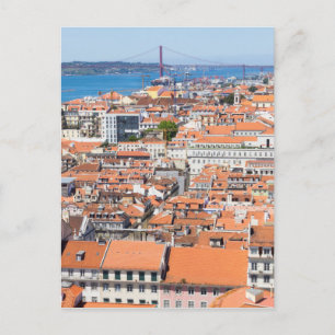 Cartão Postal Vista aérea de Lisboa, Portugal
