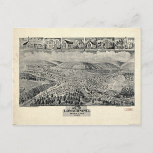 Cartão Postal Vista aérea de Lonaconing, Maryland (1905)