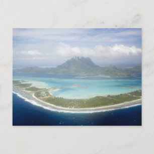 Cartão Postal Vista aérea de pequeno avião comercial de Bora