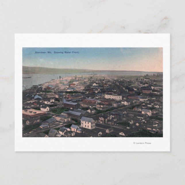 Cartão Postal Vista aérea de Waterfront e City (Frente)