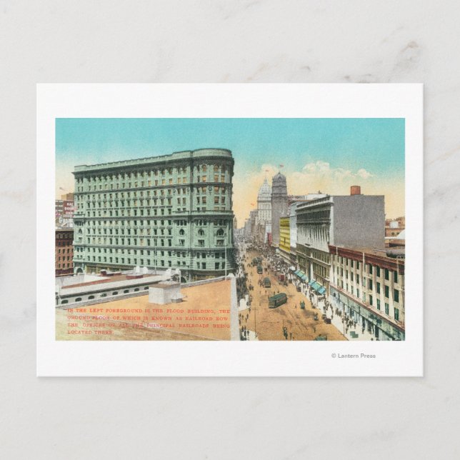 Cartão Postal Vista aérea do edifício das inundações (Frente)