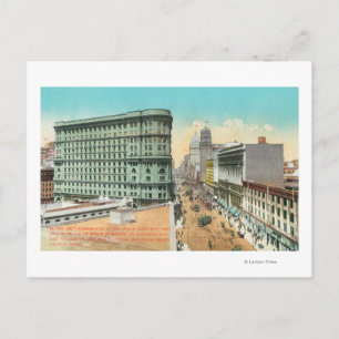 Cartão Postal Vista aérea do edifício das inundações