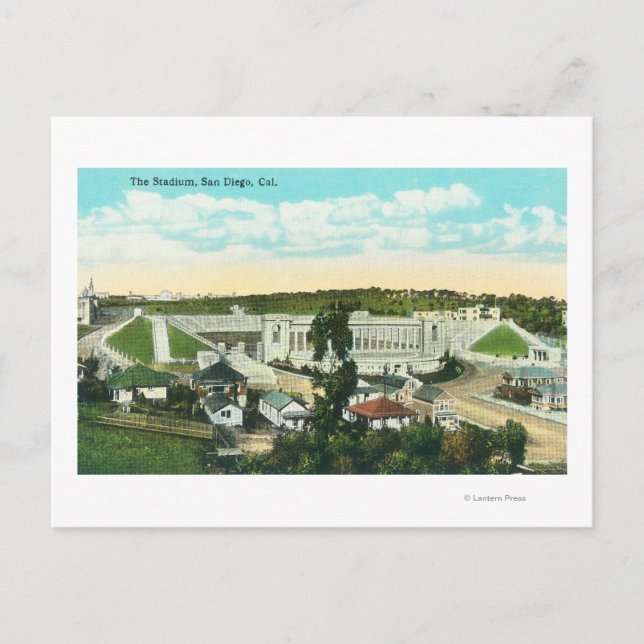 Cartão Postal Vista aérea do Estádio San Diego, CA (Frente)