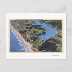 Cartão Postal Vista aérea do lago do diabo