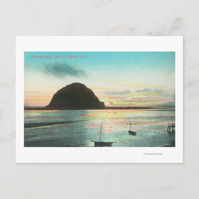 Cartão Postal Vista aérea do Morrow Rock e da Baía (Frente)