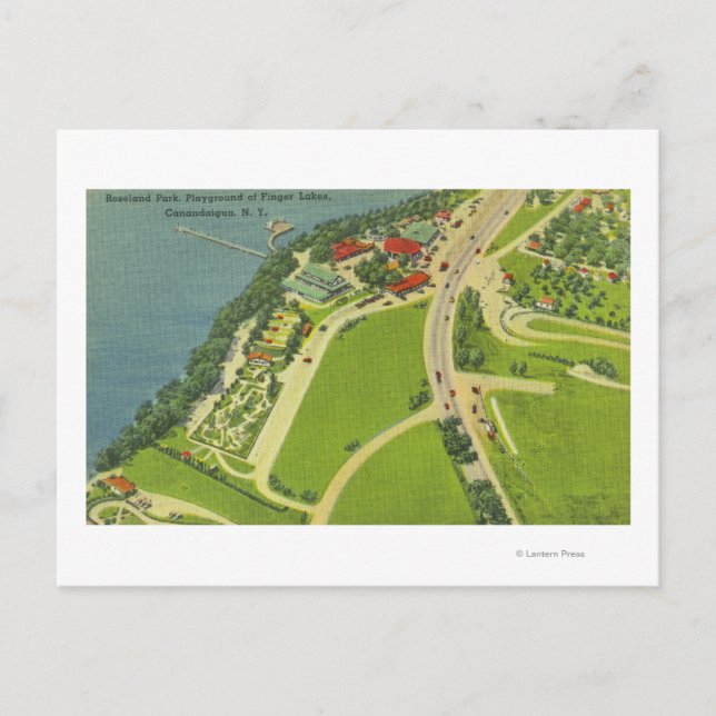 Cartão Postal Vista aérea do Parque Roseland (Frente)