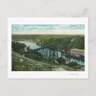 Cartão Postal Vista aérea do Rondout Creek e Ponte Wilbur