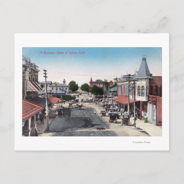 Cartão Postal Vista Aérea do Setor Empresarial de Selma, CA (Frente)