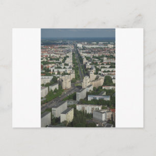Cartão Postal Vista aérea Karl Marx Allee Berlin Alemanha